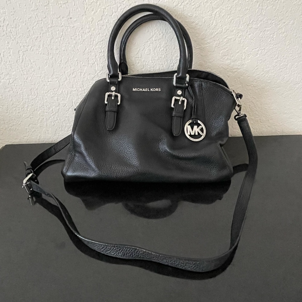 Black Leather Michael Kors Bag